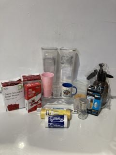 BOX OF ITEMS TO INCLUDE SUPER SMOOTHIE CLEAR STRAWS 200 PACK