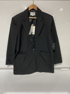 NA-KD ONE BUTTON OVERSIZED BLAZER SIZE 12 + RIVER ISLAND DRESS BLACK SIZE 6 RRP £95