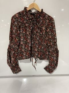 RIVER ISLAND DAYWEAR DRESS + MISSGUIDED FLORAL WOMEN'S SHIRT SIZE 6 + 2X RIVER ISLAND BLACK FLORAL WOMEN'S SHIRT SIZE 8 RRP £115