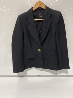 RIVER ISLAND BLAZER BLACK SIZE 10 RRP £60