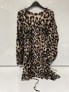 2X BY VERY ANIMAL PRINT DRESS SIZE 8 RRP £72