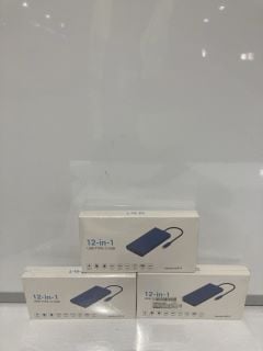 BOX OF ITEMS TO INCLUDE 12-IN-1 USB TYPE C HUB