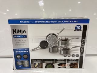 NINJA ZERO STICK STAINLESS STEEL 5 PIECE PAN SET