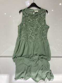 2X YOURS LONDON GREEN DRESS SIZE 16 RRP £110