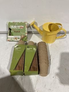 1 X BOX OF GARDEN ITEMS TO INLCUDE WATERING CAN