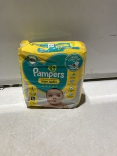 1 X BOX OF BABY ITEMS TO INCLUDE PAMPERS NEW BABY 2-5KG