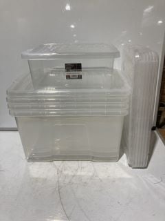 4 X 60 LITRE CRYSTAL BOX AND LID