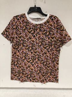 5 X FLOWER PRINT T-SHIRTS SIZE 12/14 TOTAL RRP £100