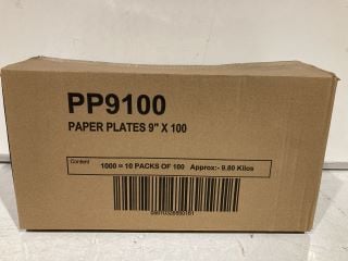 1 X BOX OF KITCHEN ITEMS TO INCLUDE PAPER PLATES