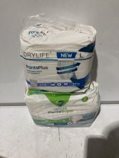 1 X BOX OF NIGHT PADS TO INCLUDE DRYLIFE PANTS SUPER LARGE