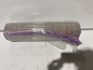 3 X MATS TO INCLUDE OXFORD SHAGGY RUGN IN LILAC (60 X 220)