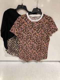 4 X PREMIUM DESIGNER APPAREL TO INCLUDE FLOWER PRINT T-SHIRT SIZE 12 TOTAL RRP £100