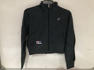 2 X DESIGNER APPAREL TO INLCUDE SUPERDRY FLEECE GREY SIZE XS AND L TOTAL RRP £100