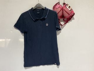 BOX OF CLOTHES TO INCLUDE ARMANI JEANS POLO SHIRT NAVY SLIM FIT