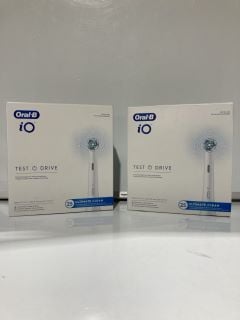 2 X ORAL B IO TEST DRIVE 25 ULTIMATE CLEAN BRUSH HEADS