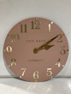 ITEMS TO INCLUDE 20" ARABIC BLUSH PINK WALL CLOCK