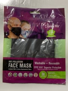 BOX OF DEBRIEF ME ANTI POLLUTION WASHABLE + REUSABLE FACE MASK