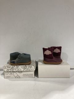 3 X CHILDRENS FOOTWEAR ITEMS TO INCLUDE CLARKS FLASHY CLOUDY BERRY LEATHER SIZE 35.5