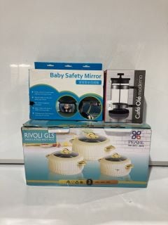 BUNDLE OF ITEMS TO INCLUDE CAFE OLE MODERNO COFFEE MAKER