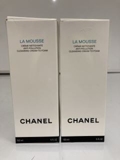 2X CHANNEL LA MOUSSE CLEANSING CREM TO FOAM 150ML (3145891414509)TOTAL RRP £100