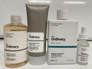 A COLLECTION OF THE ORDINARY TO INCLUDE HAIR CARE GENTLE CLEANSING FORMULA 240ML (769915199291) HIG STRENGTH VITAMIN AND MINERAL BLEMISH FORMULA (769915190311)