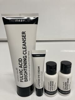 A COLLECTION OF THE INKEY LIST TO INCLUDE HYALURONIC ACID SERUM 30ML (5060879820524) FULVIC ACID BRIGHTENING CLEANSER 150ML (5060422299258)