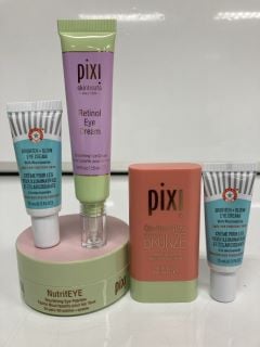 A COLLECTION OF PIXI BY PETRA TO INCLUDE ON THE GLOW BRONZE TINTED MOISTURE STICK 19G (885190342969) NUTRIFEYE NOURISHING EYE PATCHES 30 PAIRS (885190822409)