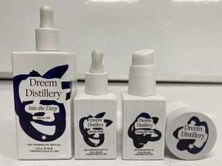 A COLLECTION OF DREEM DISTILLERY TO INCLUDE INTO THE DEEP CBD THERAPUTIC BATH OIL 100ML (5060832810012) CBD THERAPUTIC BATH OIL 30ML