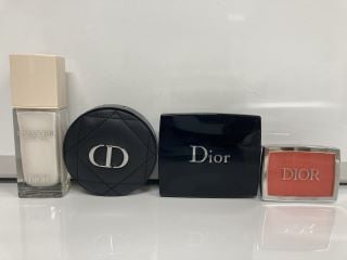 A COLLECTION OF DIOR MAKEUP ITEMS TO INCLUDE DIOR FOREVER GLOW VEIL RADIANT PRIMER 30ML (3348901630481) DIOR ROSY GLOW POWDER BLUSH 015 CHERRY 4.4G (3348901665858) TOTAL RRP £189