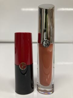 GIORGIO ARMANI PRISMA GLASS OIL INFUSED LIP GLOSS HONEY GLEAM 03 3.5ML (3614274154382) TO ALSO INCLUDE GIORGIO ARMANI ROUGE D'ARMANI LASTING SATIN LIP COLOR FRONT-ROW 600 4G (3614271009906) TOTAL RRP