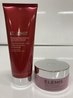 A COLLECTION OF ELEMIS TO INCLUDE ELEMIS PRO-COLLAGEN ROSE CLEANING BALM 100G (641628401796) & ELEMIS FRANGIPANI MONOI SHOWER CREAM 200ML (641628608188) TOTAL RRP £62