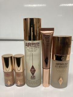 A COLLECTION OF CHARLOTTE TILBURY TO INCLUDE AIR BRUSH FLAWLESS SETTING SPRAY 100ML (5056446616171) PILLOW TALK EASY HIGHLIGHTER 10ML (5060542729413) TOTAL RRP £173