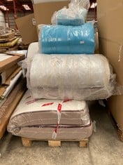 6 X VARIETY OF MATTRESSES AND MATTRESS TOPPERS INCLUDING GEL MATTRESS TOPPER AND ZONED MATTRESSES MEASURING 90X190 CM (MAY BE BROKEN OR DIRTY).