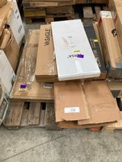 PALLET OF ASSORTED FURNITURE INCLUDING A VASAGLE SONGMICS COMPUTER DESK (MAY BE BROKEN OR INCOMPLETE).