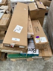 PALLET OF ASSORTED FURNITURE INCLUDING BERYL SHELF TABLE (MAY BE BROKEN OR INCOMPLETE).