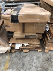 PALLET OF ASSORTED FURNITURE INCLUDING VASAGLE BAR TABLE MODEL T140B73 (MAY BE BROKEN OR INCOMPLETE).