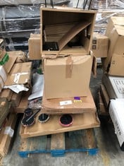 PALLET OF ASSORTED FURNITURE INCLUDING GALA COFFEE TABLE (MAY BE BROKEN OR INCOMPLETE).