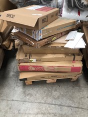 PALLET OF ASSORTED FURNITURE INCLUDING DRAWER UNIT WITH INTERLINK CASTORS (MAY BE BROKEN OR INCOMPLETE).