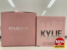 COLLECTION OF KYLIE JENNER TO INCLUDE PRESSED BLUSH POWDER 10G CLARIFYING GEL CREAM 50ML TOTAL RRP £157