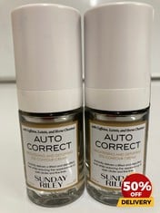 2 X SUNDAY RILEY AUTO CORRECT BRIGHTENING AND DEPUFFING EYE CONTOUR CREAM TOTAL RRP £120