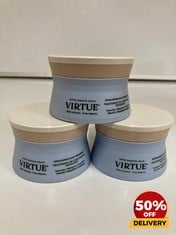 3 X VIRTUE EXFOLIATING SCALP TREATMENT 150ML TOTAL RRP £144