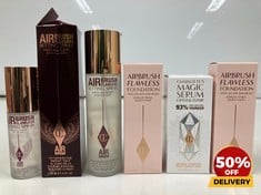 COLLECTION OF CHARLOTTE TILBURY TO INCLUDE AIRBRUSH FLAWLESS SETTING SPRAY 100ML AIRBRUSH FLAWLESS FOUNDATION 3 NEUTRAL 30ML RRP £176