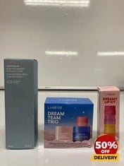 COLLECTION OF LANEIGE TO INCLUDE WATER BANK REVITALIZING TONER 160ML DREAMY LIP KIT 3G RRP £76