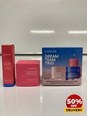 COLLECTION OF LANEIGE TO INCLUDE DREAM TEAM TRIO LIP GLOW BALM FRUITS ROUGE 10G RRP £79