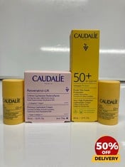 COLLECTION OF CAUDALIETO INCLUDE SPF 50 INVISIBLE HIGH PROTECTION STICK 15G FIRMING CASHMERE CREAM 50ML RRP £89