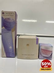 COLLECTION OF TATCHA TO INCLUDE THE KISSU LIP MASK 9G THE DEWY SKIN CREAM 50ML RRP £67