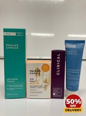 COLLECTION OF PAULAS CHOICE TO INCLUDE YOUTH EXTENDING DAILY HYDRATING FLUID 60ML DISCOLOURATION REPAIR SERUM 30ML RRP £133