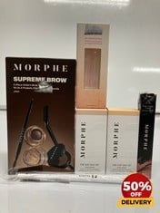 COLLECTION OF ITEMS TO INCLUDE MORPHE NO SHOW CONCEALER BRUSH LIQUID MATTE LIPSTICK 4.5ML RRP £89