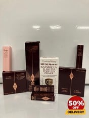 COLLECTION OF CHARLOTTE TILBURY TO INCLUDE PILLOW TALK BEAUTY LIGHT WAND 12ML AIRBRUSH FLAWLESS SETTING SPRAY 100ML RRP £143