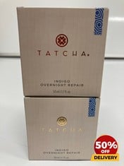 2 X TATCHA INDIGO OVERNIGHT REPAIR 50ML RRP £172